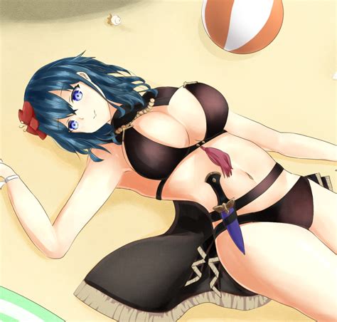 Hentai Busty Alluring Big Breasts Bikini Blue Eyes Byleth Female