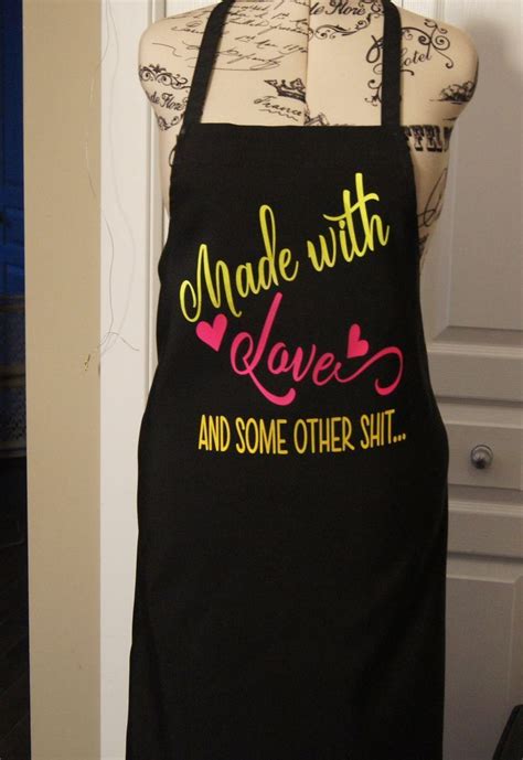 Aprons for women/ Funny Apron for women / Made with Love | Funny aprons ...