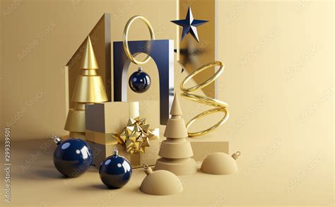 Gold Christmas Abstract Background Design Stock Illustration | Adobe Stock