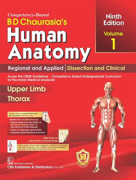 Bd Chaurasia Human Anatomy 9th Edition Complete Set Vol 1234 Bdc