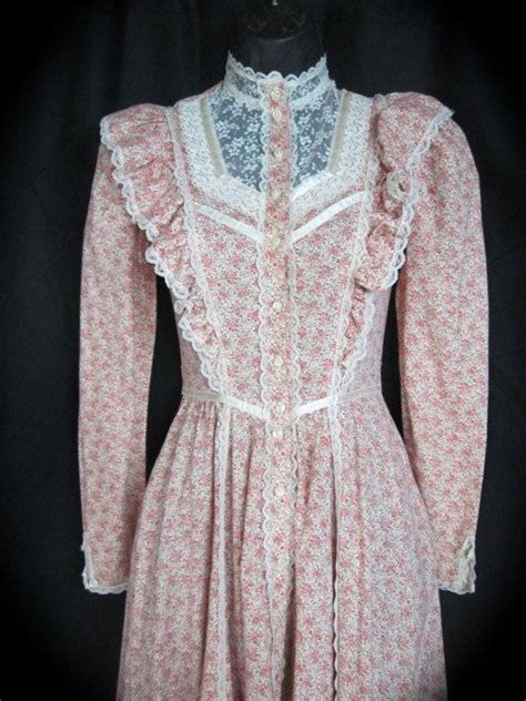 Jahrgang 1970 Gunne Sax Boho Prairie Bauern lange Ärmel Spitze Etsy