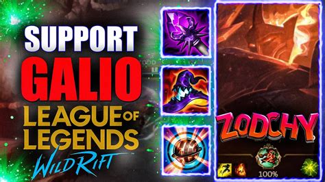 Support Galio Gameplay Wild Rift League Of Legends Wild Rift Zodchy