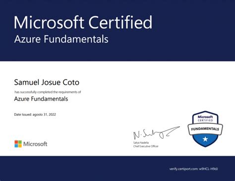 Examen Microsoft Certified Fundamentals Az Certificaciones