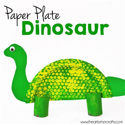 Paper Plate Dinosaur Kids Craft - I Heart Arts n Crafts