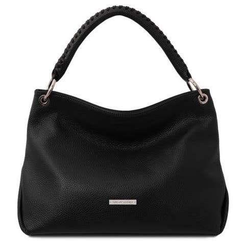 TL Bag Borsa A Spalla In Pelle Morbida Nero TL142087