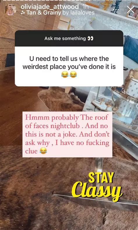 Olivia Attwood Admits She Once Had Sex On The Roof Of Famous TOWIE