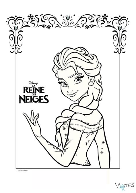 Coloriage Reine Des Neiges Portrait Delsa Momes