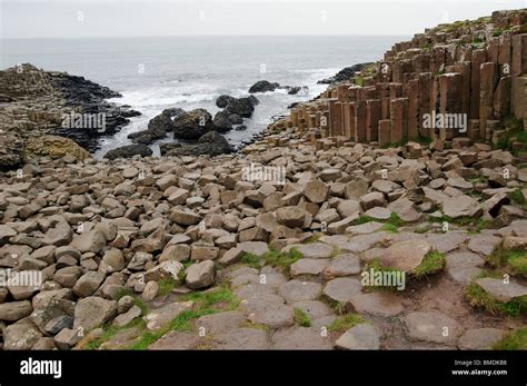 giants causeway bushmills county antrim northern ireland stock