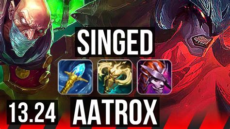 Singed Vs Aatrox Top 400 Games Godlike 11 4 10 Kr Master 13