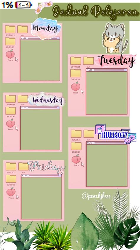Cara Membuat Jadwal Pelajaran Aesthetic Di Picsart Delinewstv