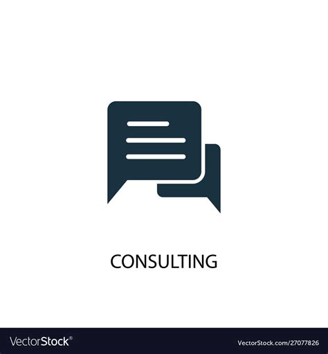 Consulting Icon Simple Element Royalty Free Vector Image