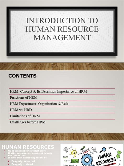 Introduction To Human Resource Management Pdf Human Resource