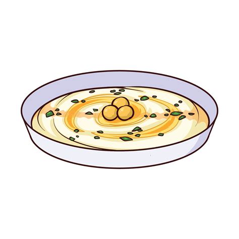 Comida De Hummus Dibujada A Mano Vector En Vecteezy