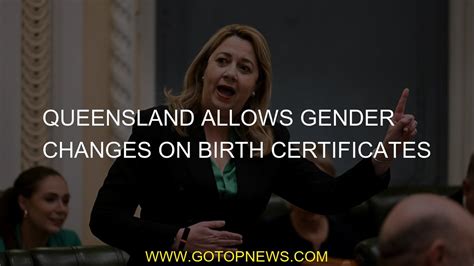 Queensland Allows Gender Changes On Birth Certificates Youtube