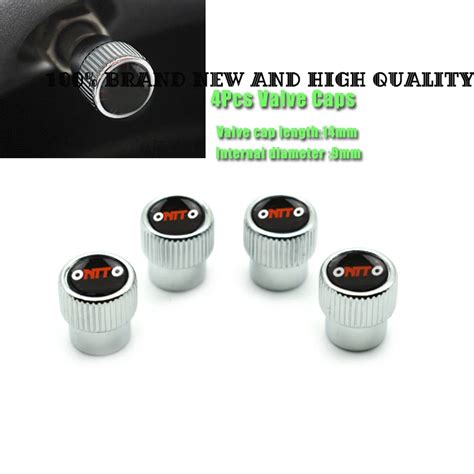 4pcs Aluminum Alloy Car Valve Stems Caps Logo Badge Car Tire Valve Caps