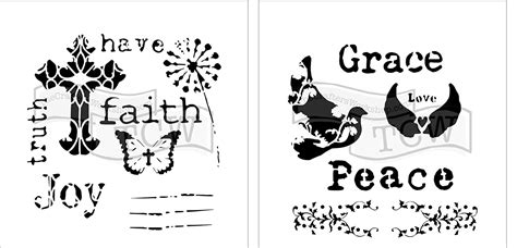 The Crafters Workshop Set Of 2 Bible Journaling Stencils Have Faith