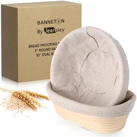 Amazon Jeensley Boxed Sourdough Bread Proofing Baskets Banneton