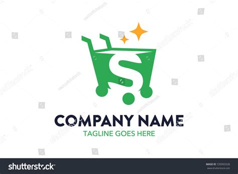 Unique Shopping Retail Logo Template Stock Vector Royalty Free