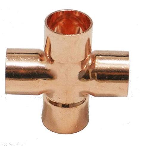 Copper End Feed Equal Cross 4 Way Plumbing Pipe Fitting 15mm 5