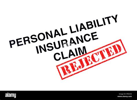 A Personal Liability Insurance Claim Heading Stamped With A Red