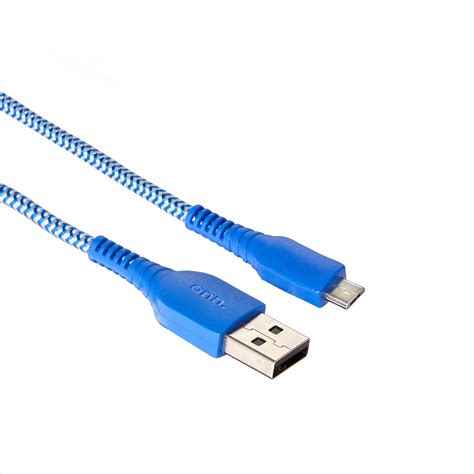 Onn 6 Braided Micro Usb To Usb Cable Blue