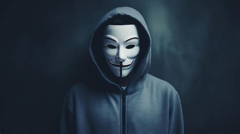 Premium AI Image | Closeup face of anonymous hacker With a mask Hacking Concept with a dark ...