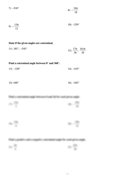 Solution Coterminal Angles And Reference Angles Studypool