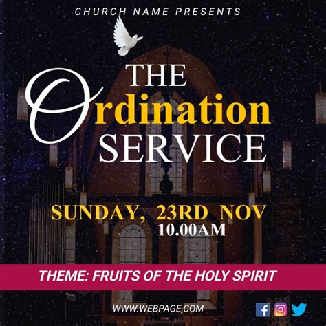 Copy Of Ordination Service Flyer Postermywall