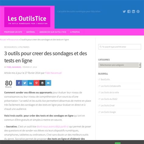 Outils Pour Creer Des Sondages Et Des Tests En Ligne Pearltrees