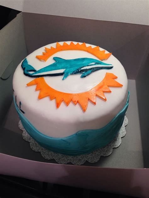 Miami Dolphins Birthday Cakes Miami Dolphins Football Fan Cake Th