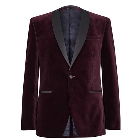 Ted Baker Velvet Jacket Burgundy House Of Fraser