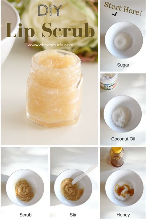 Diy Sugar Lip Scrub Made With Sugar Coconut Oil And Honey