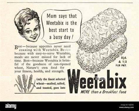 1940 Uk Magazine Weetabix Advert Stock Photo Alamy