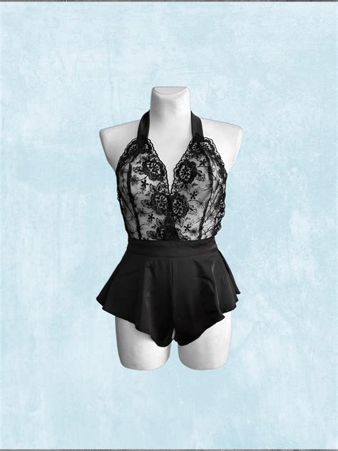 Open Crotch Bodysuit Open Crotch Teddy See Through Bodysuit Babydoll Lingerie Sheer Babydoll