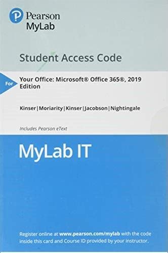 Your Office Microsoft Office 365 Excel 2019 Comprehensive Mylab It