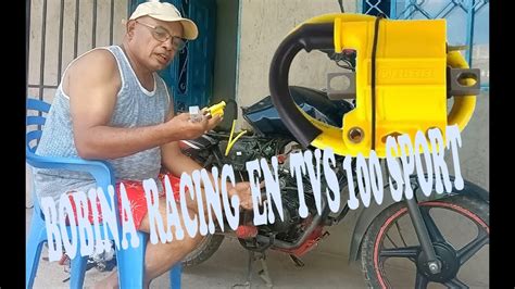 BOBINA RACING INSTALADA EN MOTO TVS 100 SPORT CDI AKT 110 YouTube