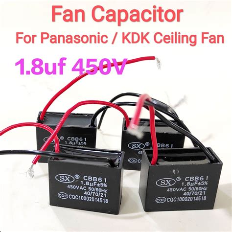 4 Biji 18uf 450v Fan Capacitor Panasonic Kdk Ceiling Fan Capacitor