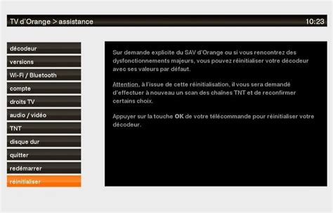 R Initialiser Votre D Codeur Tv Uhd Orange Assistance Sosh