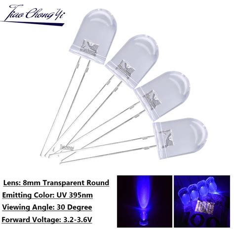 Nm Uv Led Diode Dip Mm Diodes Clear Uv Led V V Ma