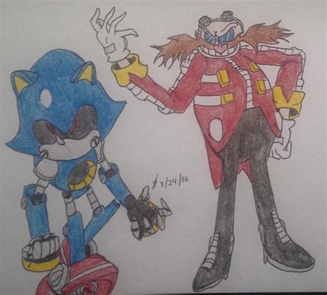 Metal Sonic And Eggman By Lemiles On Deviantart