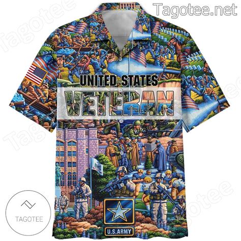 United States Veteran U S Army Full Print Hawaiian Shirt Tagotee