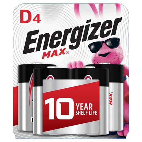 Energizer Max D Batteries 4 Pack D Cell Alkaline Batteries E95bp 4 The Home Depot