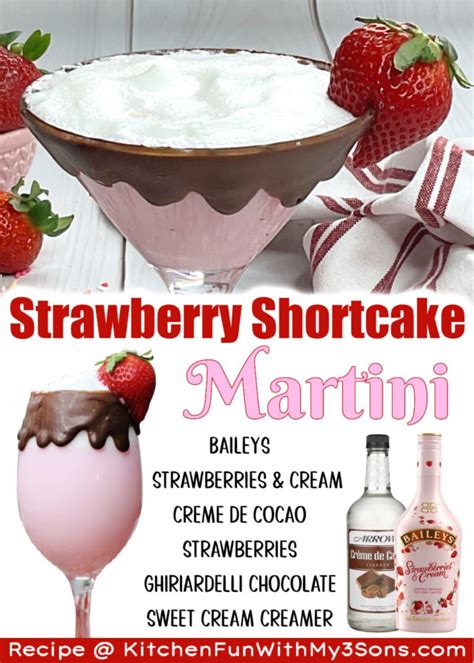 Strawberry Shortcake Martini Kitchen Fun With My Sons