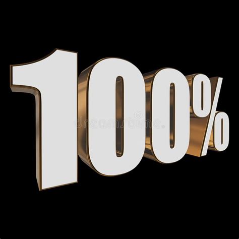 100 Percent On Black Background Stock Illustration Illustration Of