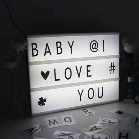 Foto Lumin Ria Palavras Letras Light Box Cinema Letreiro Led Foto