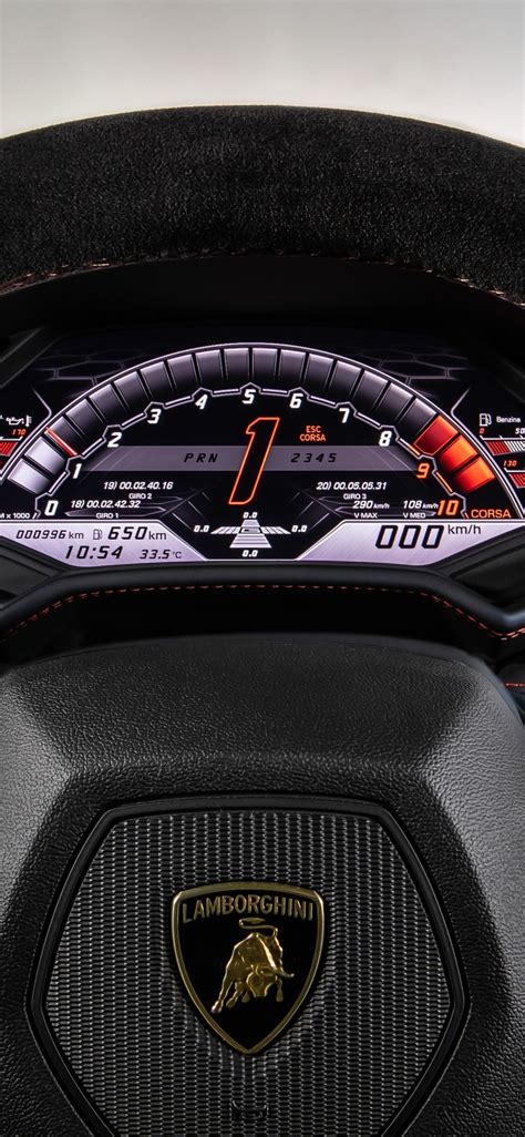 Lamborghini Huracan EVO, interior cockpit, 2019, 1125x2436 wallpaper ...