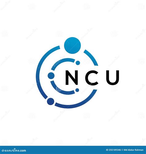 ncu letter technology logo design  white background ncu creative