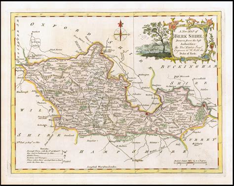 1764 Antique Map Of Berkshire By Thomas Kitchin Kcm14 Map Antique Paper Company