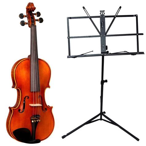 Violino Eagle Vk Completo Case Breu Arco Espaleira Estante