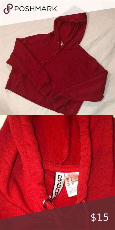 Cropped Hoodie ️ Cropped Hoodie Red Cropped Hoodie Hoodies Shop